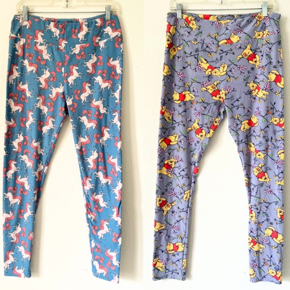 Unicorns & Winnie the Pooh Tall & Curvy Leggings